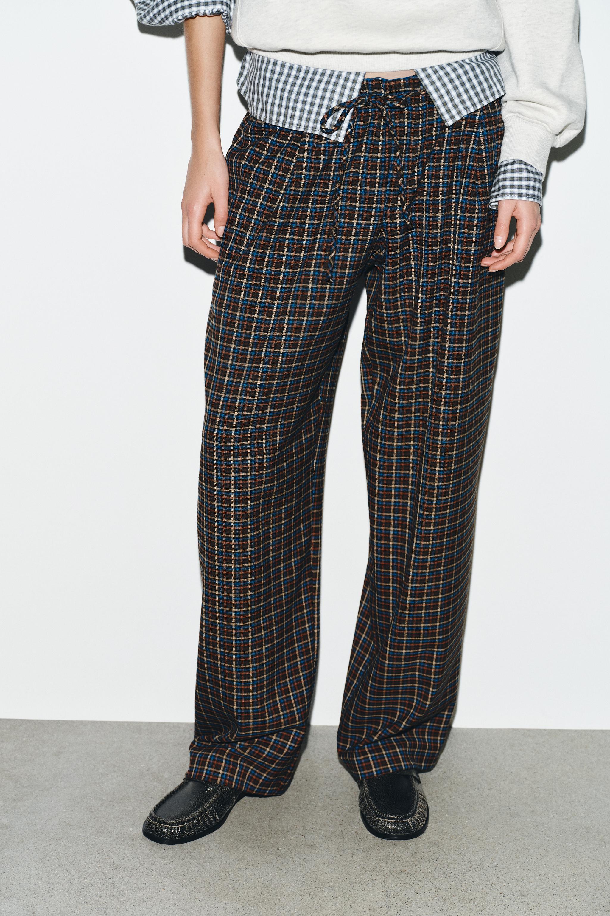 PLAID PAJAMA PANTS